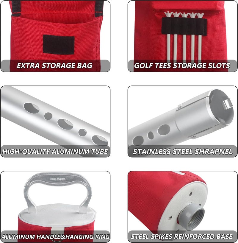 HOW TRUE Golf Ball Shag Bag with Aluminum Handle and Frame | Shag Bag for Golf Balls Golf Ball Retriever | Hold up to 70 Balls - Image 3